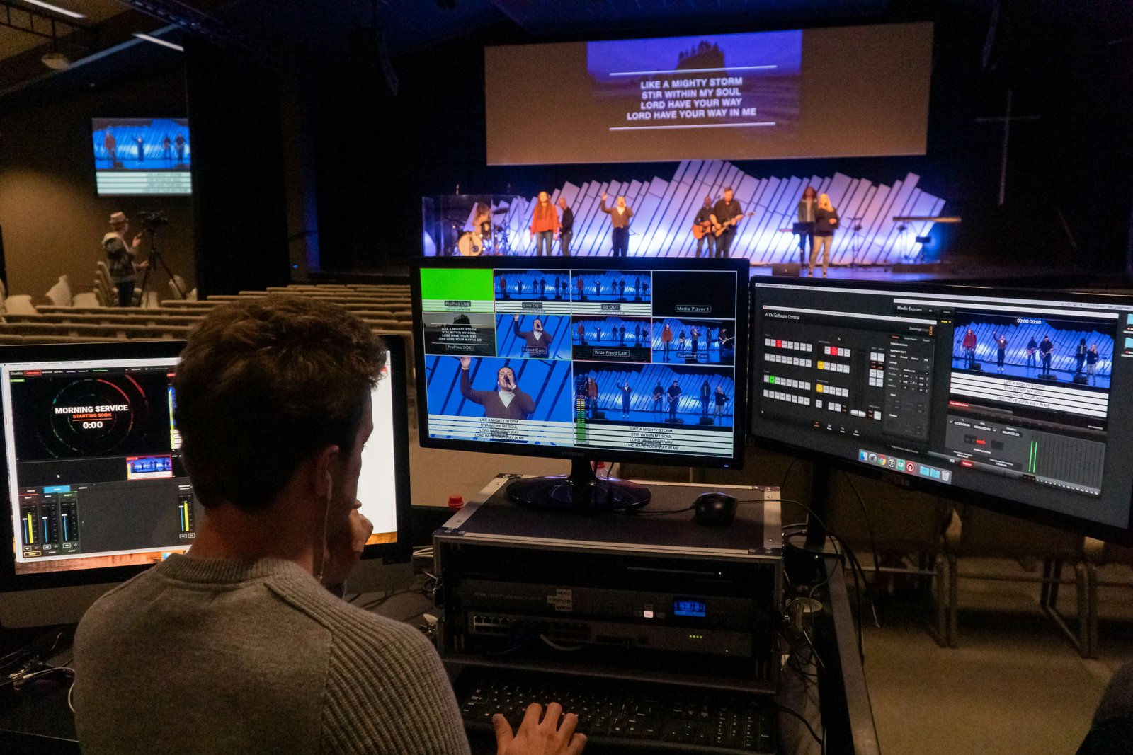 Setup de producción livestreaming Cajanegra